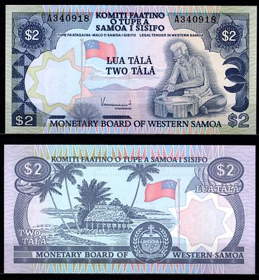 Западное Самоа 2 тала ND (1980) (артикул 7203-51-2-1). Pick 20 бумага UNC (пресс)