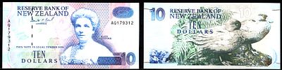 Новая Зеландия 10 долларов ND (1992) (артикул 451-1209-3). Pick 178 бумага aUNC