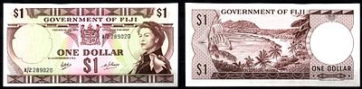 Фиджи 1 доллар ND (1969) (артикул 451-1207-1). Pick 59 бумага UNC (пресс)