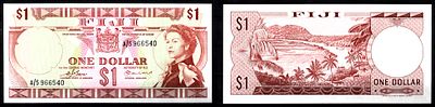 Фиджи 1 доллар ND (1974) (артикул 451-1204-3). Pick 71 a бумага UNC (пресс)