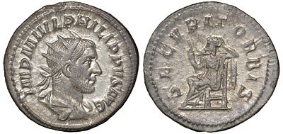 Римская Империя антониниан 244-249 (артикул 1073-18-114). Филипп I, IMP M IVL PHILIPPVS AVG 