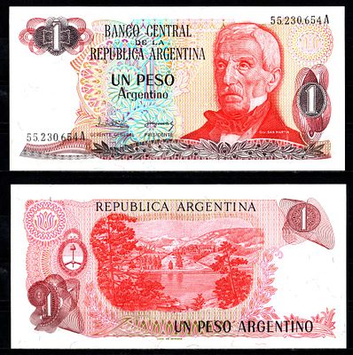 Аргентина 1 песо ND (1983-1984) (артикул 415-8-2). Pick 311 a (1) бумага UNC (пресс)