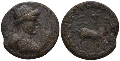 Кушанское Царство тетрадрахма 90 - 113 (артикул AUC3-8-52). Вима Такто (Сотер Мегас), голова 