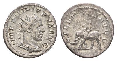 Римская Империя антониниан 249 (артикул 00-902-88). Филипп I Араб, IMP PHILIPPVS AVG, бюст 
