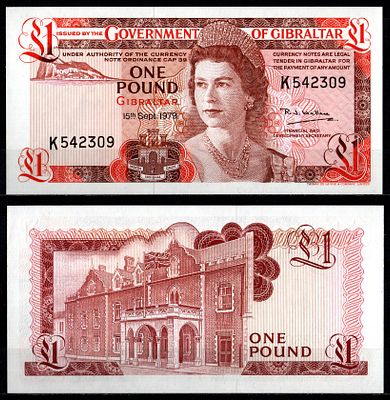 Гибралтар 1 фунт 1979 (артикул 8603-2-2-1). Pick 20 b бумага UNC (пресс)