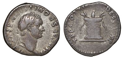 Римская Империя денарий 81 (артикул 1073-18-103). Домициан, IMP CAES DOMITIANVS AVG PM, бюст 