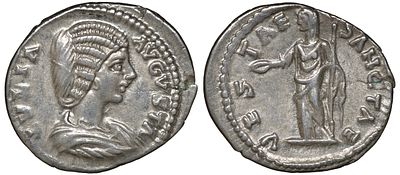 Римская Империя денарий 198-202 (артикул 1073-18-106). Юлия Домна, жена Септимия Севера, IVLIA 