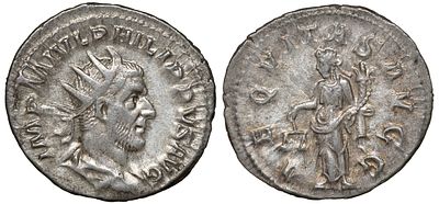 Римская Империя антониниан 244-249 (артикул 1073-18-112). Филипп I, IMP M IVL PHILIPPVS AVG 