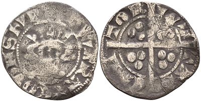 Англия 1 пенни 1307-1327 (артикул 1519-934). Эдуард II Карнарвонский из династии Плантагенетов 