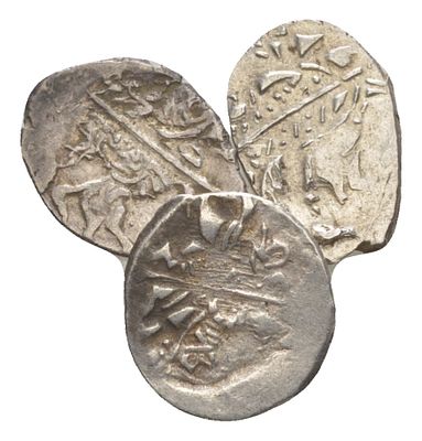 Русское Царство лот из 3 монет 1596-1607 (артикул 502-142). Федор Иванович, Борис Годунов и 