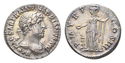 Римская Империя денарий 125 (артикул 00-816-23). Адриан, IMP CAESAR TRAIAN HADRIANVS AVG 