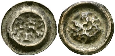 Брауншвейг-Люнебург пфенниг, брактеат XIII в. (артикул 1517-1022). лев, 0,61 гр серебро