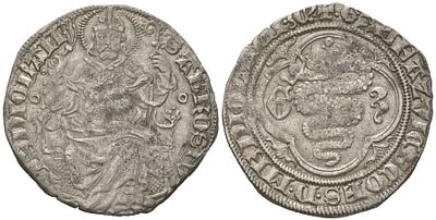 Милан 1 грош 1382-1398 (артикул 00-809-34). Джан Галеаццо (1395-1402) серебро Crippa II 4 - 5 