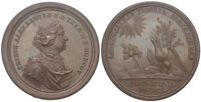 Россия медаль "Учреждение коллегий, 20 декабря 1717" 1717 (артикул 343-02-22). СПМД, медальер 