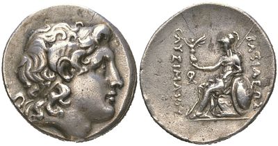 Фракийское Царство, Лисимах тетрадрахма 260-245 гг до н.э. (артикул 10-020-73). голова 
