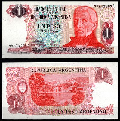 Аргентина 1 песо ND (1983-1984) (артикул 6280-63-3-2). Pick 311 a (2)	 бумага UNC (пресс)