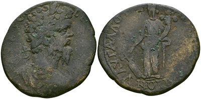 Римская Империя, Провинция Нижняя Мезия, Маркианополь AE 193 - 195 (артикул 1100-5-73)