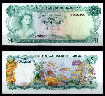 Багамские Острова 1 доллар 1974 (артикул 451-1212-2). Pick 35 a (2) бумага