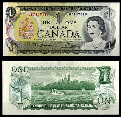 Канада 1 доллар 1973 (артикул 8605-31-3-2). Pick 85 a (1) бумага aUNC