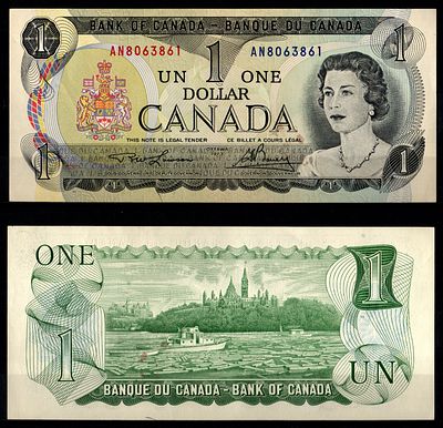 Канада 1 доллар 1973 (артикул 8605-32-3-1). Pick 85 a (1) бумага aUNC