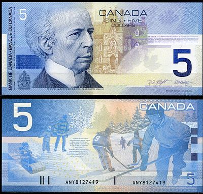 Канада 5 долларов 2002 (2001) (артикул 8602-43-2-2). Pick 101 a бумага UNC (пресс)