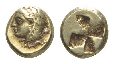 Иония, Фокея гекта (1/6 статера) 387-326 гг. до н.э. (артикул 00-801-95). голова Лидийской 