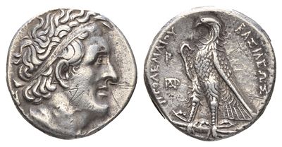 Государство Птолемеев тетрадрахма ок. 280 г. до н.э. (артикул 10-017-69). Птолемей I Сотер 