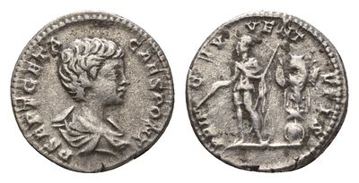 Римская Империя денарий 201-202 (артикул 1073-1-32). Гета, в ранге цезаря, P SEPT GETA CAES 