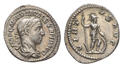 Римская Империя денарий 225 (артикул 00-812-55). Александр Север, IMP C M AVR SEV ALEXAND AVG 