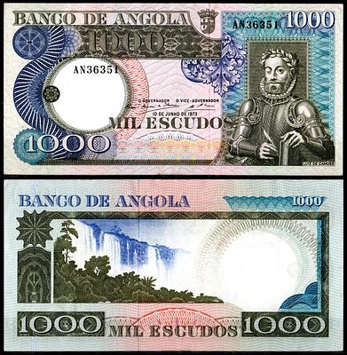 Ангола 1000 эскудо 1973 (артикул 7487-61-2-2). Pick 108 бумага UNC (пресс)