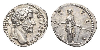 Римская Империя денарий 148-149 (артикул 00-816-62). Антонин Пий, ANTONINVS AVG PIVS P P TR P 