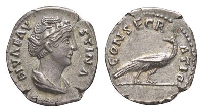 Римская Империя денарий 146-161 (артикул 00-816-22). Фаустина Старшая, жена Антонина Пия 