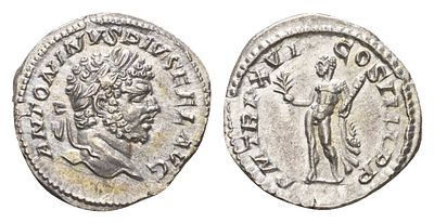 Римская Империя денарий 213 (артикул 00-816-63). Каракалла, ANTONINVS PIVS FEL AVG, бюст 