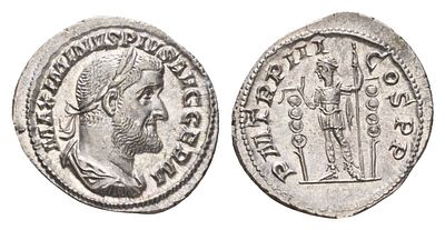 Римская Империя денарий 236-237 (артикул 00-816-46). Максимин I Фракиец, MAXIMINVS PIVS AVG 