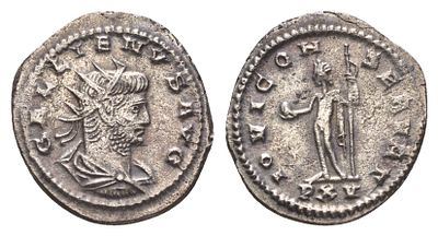 Римская Империя антониниан 266-269 (артикул 1073-2-32). Галлиен, GALLIENVS AVG, бюст 