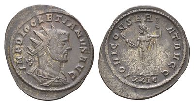 Римская Империя аврелианиан 286-287 (артикул 1073-2-84). Диоклетиан, IMP DIOCLETIANVS AVG, бюст 