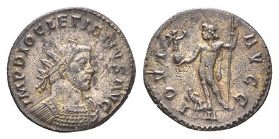 Римская Империя аврелианиан 290-291 (артикул 1073-2-62). Диоклетиан, IMP DIOCLETIANVS AVG, бюст 