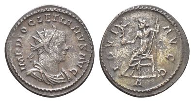 Римская Империя аврелианиан 293 (артикул 1073-2-63). Диоклетиан, IMP DIOCLETIANVS AVG, бюст 