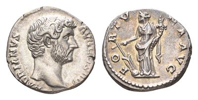 Римская Империя денарий 137-138 (артикул 00-816-34). Адриан, HADRIANVS AVG COS III P P, голова 