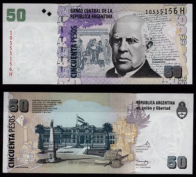 Аргентина 50 песо ND (2013) (артикул 416-2-2-1). Pick 356 (6) бумага UNC (пресс)
