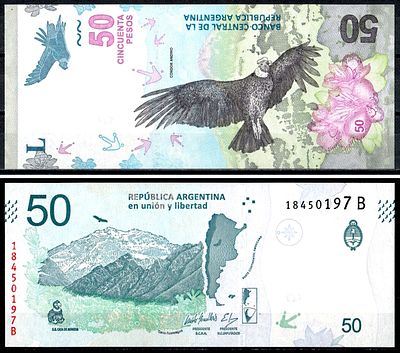 Аргентина 50 песо ND (2018) (артикул 402-66-2-2). Pick 363 (2) бумага UNC (пресс)