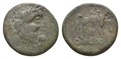 Фракия, Одессос АЕ 270-250 гг. до н.э. (артикул 1100-3-23). голова Зевса/всадник медь SNG BMC 