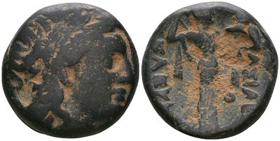 Государство Селевкидов AE 300-281 до н.э. (артикул 1100-8-74). Селевк I Никатор, голова 
