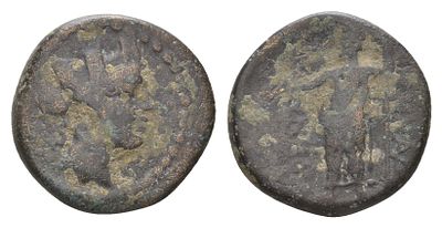 Фригия, Синнада АЕ 133 г. до н.э. - I в. до н.э. (артикул 1100-11-75). бюст Тихе/Зевс медь SNG 