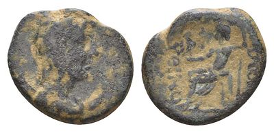 Фригия, Филомелион АЕ после 133 г. до н.э. (артикул 1100-11-72). бюст Мэна/Зевс на троне медь 