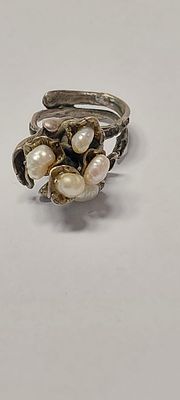 טבעת כסף גדולה איכותית ומרהיבה עבודת יד תימנית 
המנדט הבריטי ישראל שנות ה20 המאה ה20 