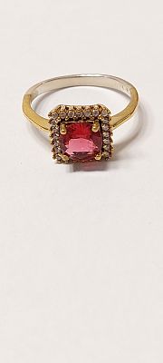 טבעת כסף וזהב מרהיבה ואיכותית חדשה מחנות 
קלאסית ועדינה כסף סטרלינג 925 חתום טבעת כסף בציפוי 