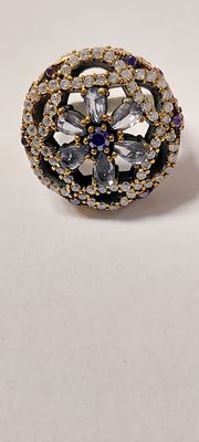 טבעת כסף וזהב מרהיבה ואיכותית חדשה מחנות 
עשויה כסף סטרלינג 925 חתום טבעת כסף בציפוי זהב 14 