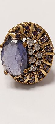 טבעת כסף וזהב מרהיבה ואיכותית חדשה מחנות 
עשויה כסף סטרלינג 925 חתום טבעת כסף בציפוי זהב 14 