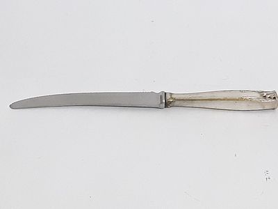 סכין כסף עתיק גדול ומרשים חתום שאריות הזהבה 
עבודת יד אורך 21.5 סמ משקל 63.2 גרם